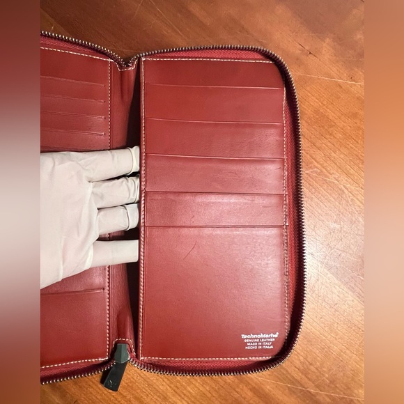 TechnoMarine Genuine Leather “Made in Italy” Zip Around Regular Size Folio 🇮🇹 - Picture 9 of 14